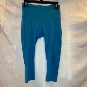 Blue Cropped Leggings